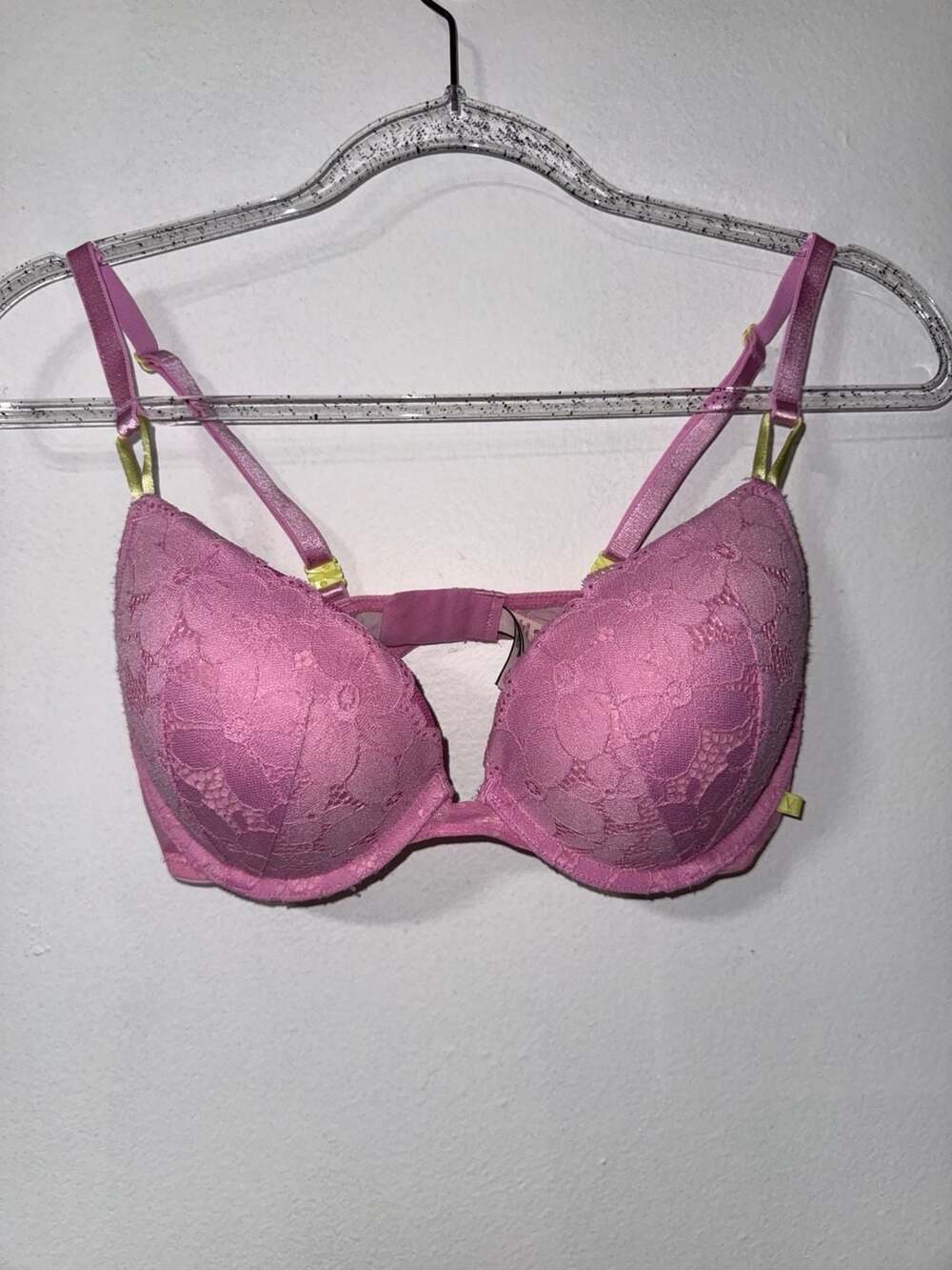 Victoria's Secret Lace Push-Up Bra Pink Size 36C
